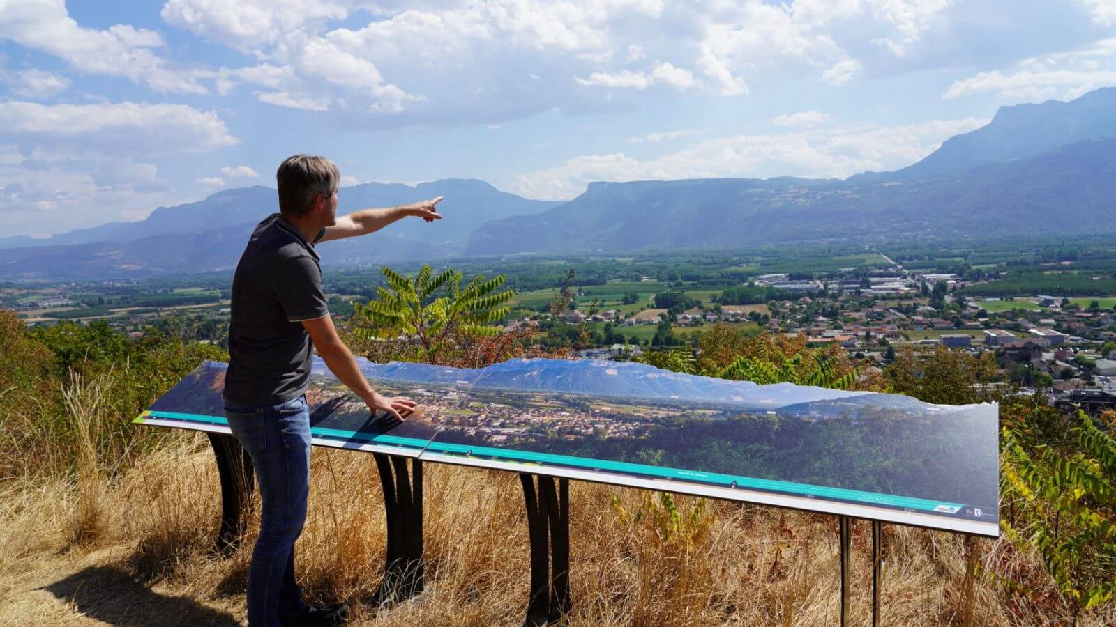 Belvédère Tullins Vue Vercors table d'orientation