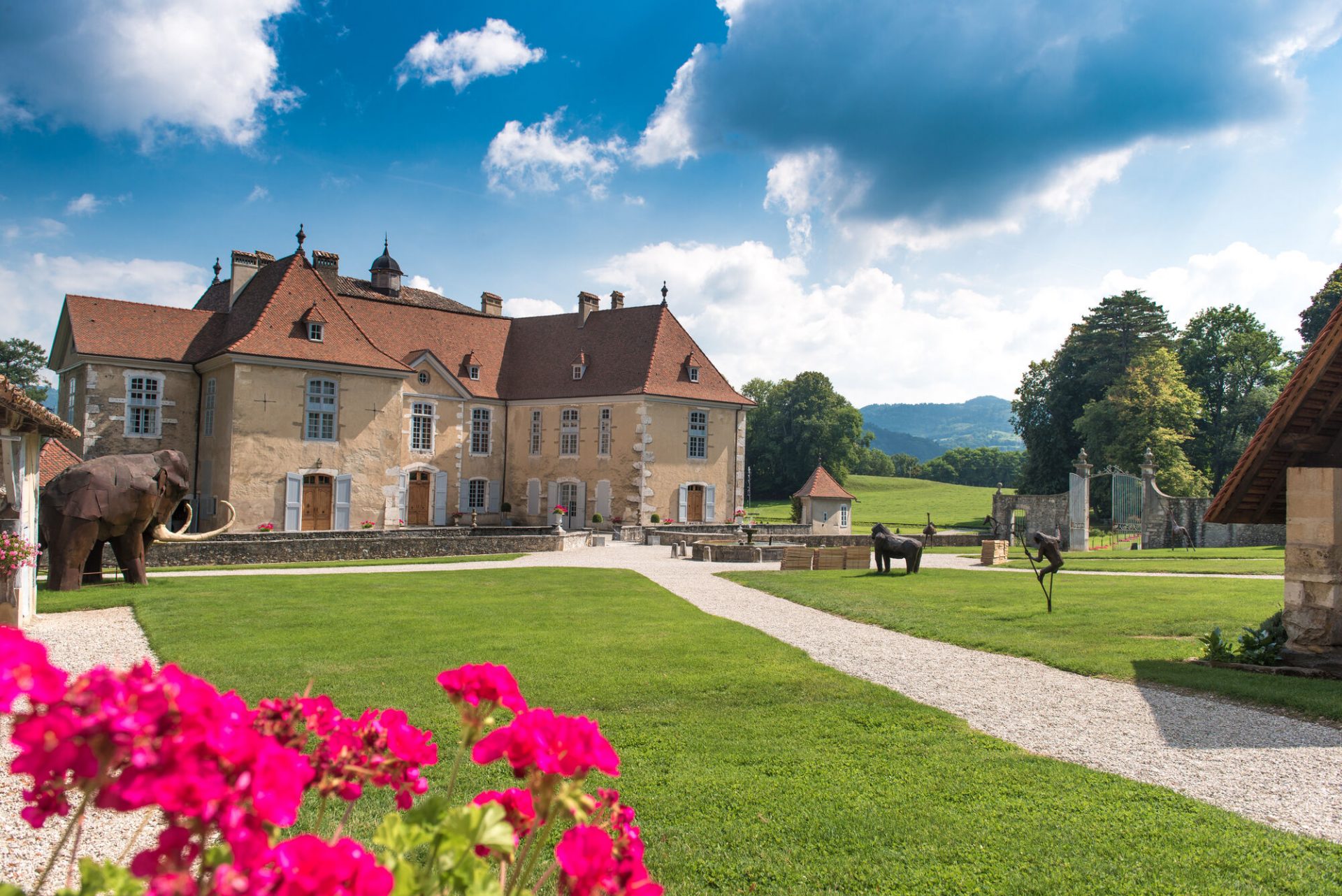 Chateau de Longpra flower garden Saint Geoire in Valdaine