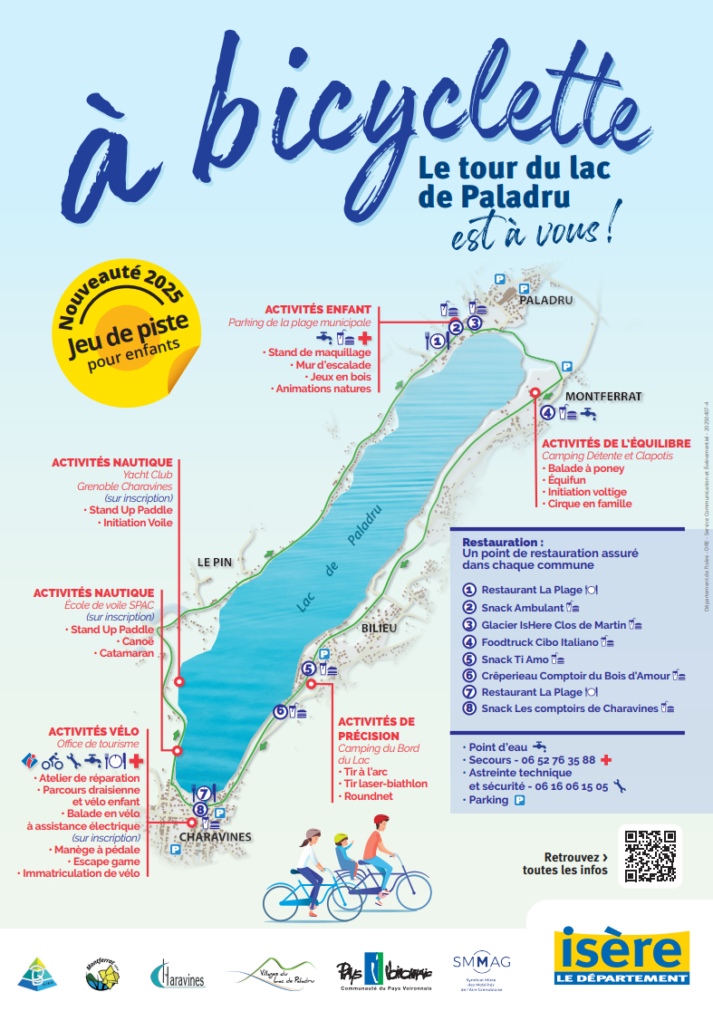 Plan activités pour l'événement A Bicyclette - tour du lac de paladru le samedi 27 septembre 2025