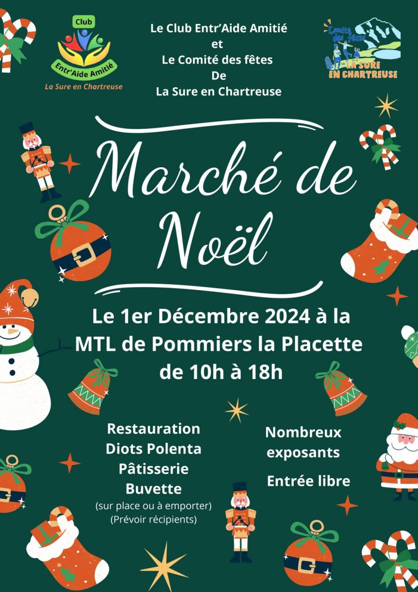 Marché de Noël de La Sure en Chartreuse Le 1 déc 2024