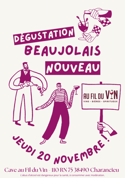 Beaujolais nouveau chez votre caviste au Fil du Vin