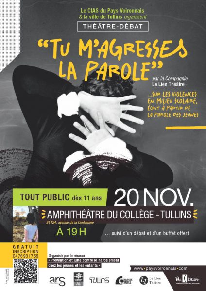 Soirée théâtre-débat autour du harcèlement chez les jeunes : Tu m’agresses la parole