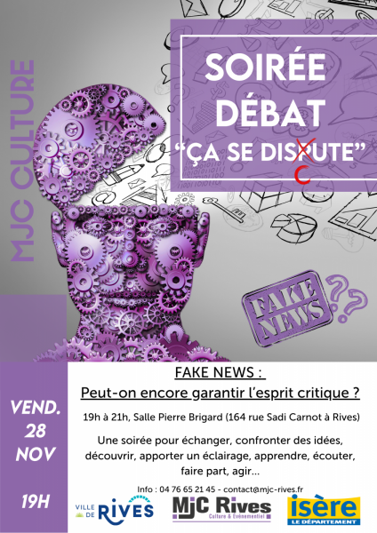 Soirée débat sur les Fake News : Peut-on encore garantir l’esprit critique ?