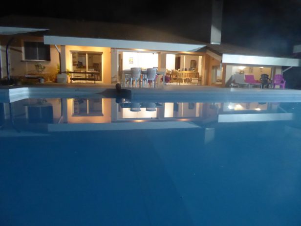 Evening pool
