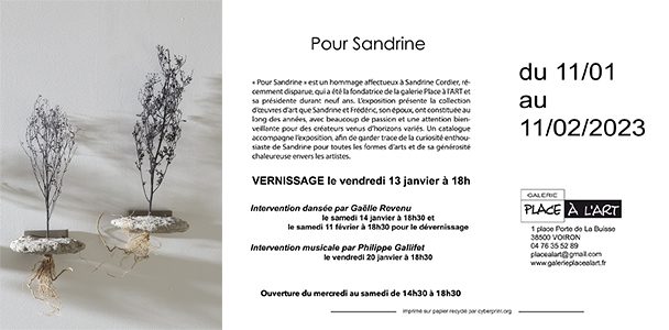 Exposition «Pour Sandrine»