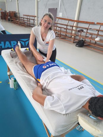 Massage sportif en tournois de rugby