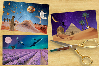 Atelier de Lulu : Carte postale d’un paysage imaginaire_Voiron