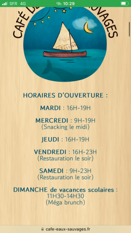 Le Café des Eaux Sauvages_Bilieu Horaires ouverture