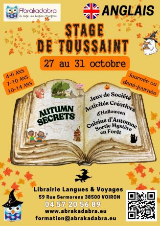 Affiche stage ANGLAIS Toussaint