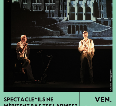 Ils ne méritent pas tes larmes, spectacle avec Thomas Snégaroff et Xavier Bussy