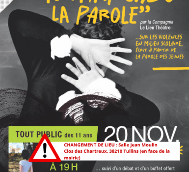 Complet – Théâtre-débat : Tu m’agresses la parole