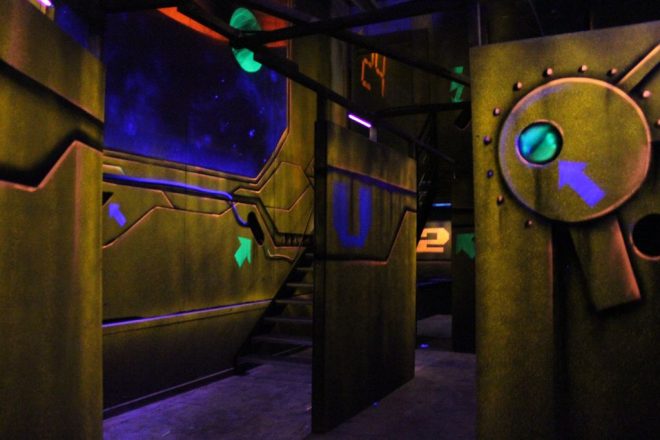 Innenraum des Laserspiels